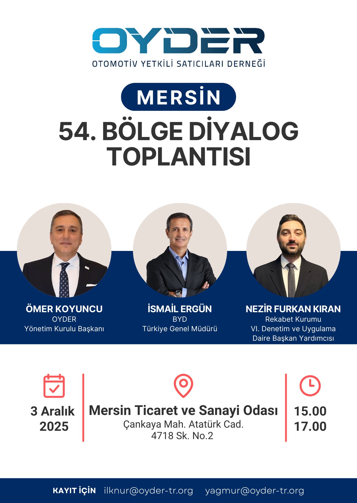 OYDER 54. Bölge Diyalog Toplantısı - 3 Aralık 2025 / Mersin